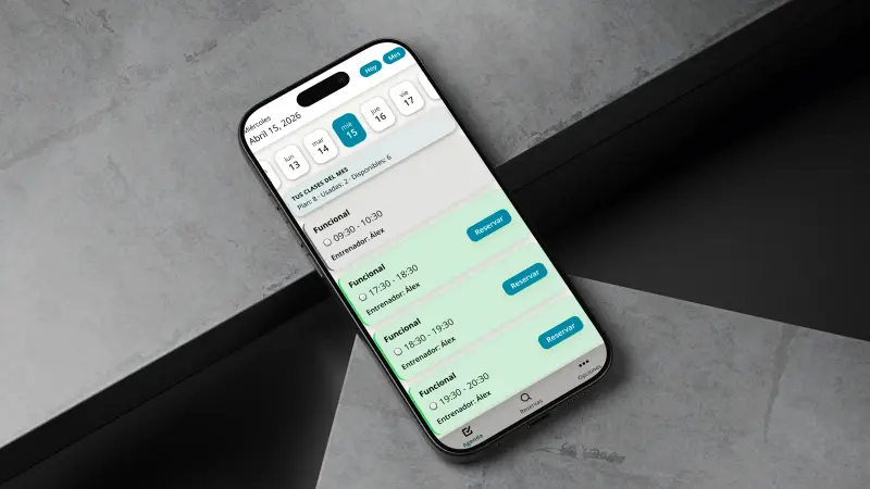 Captura de pantalla de la aplicación Alesport
